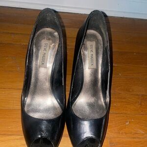Steve Madden Black Peep Toe Heels